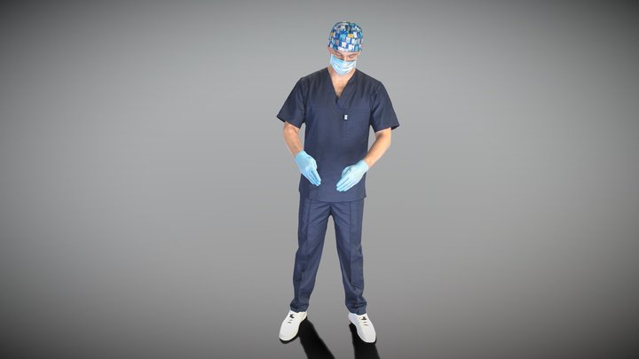 Male surgical doctor 02 3D Model