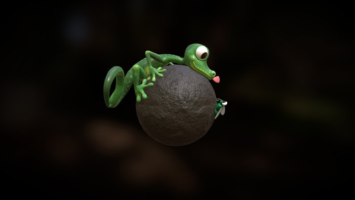 Hungry Gecko 3D Model
