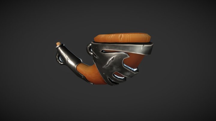 World of Warcraft Style Horn with some PBR 3D Model
