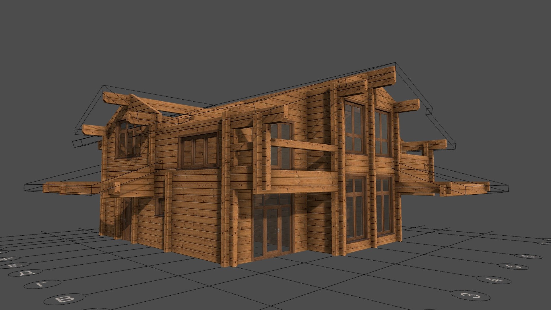 Разбрусовка дома (Вешкино) - 3D model by lab-arch [e0ee2ce] - Sketchfab