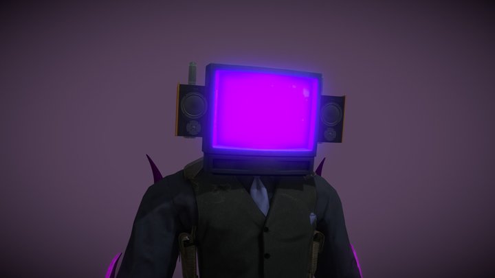 Dark TV Man 3D Model