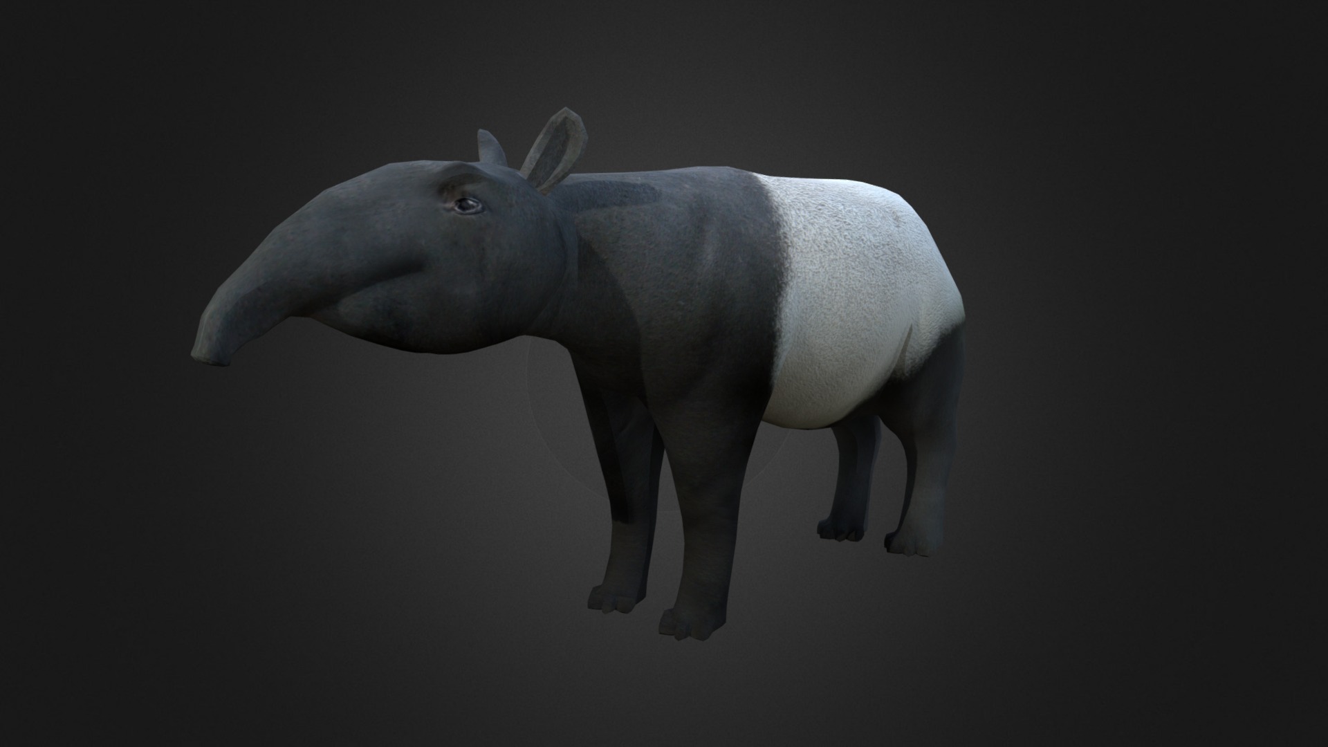 3D model Tapir - This is a 3D model of the Tapir. The 3D model is about a sculpture of a horse.