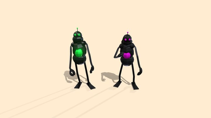 3D Robots 3D Model