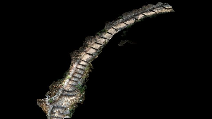 Počitelj Fortress - Stone Steps 1 (Scaniverse) – Free 3D Model STL