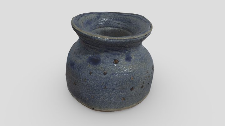 Blue clay cup 3D Model