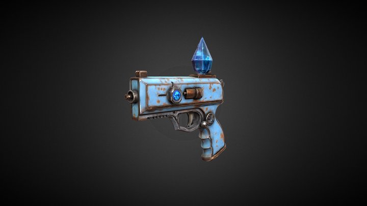 Steampunk Freeze Pistol 3D Model