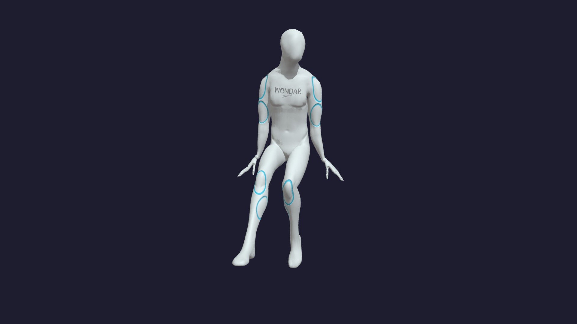 Relaxing with legs down — Sketchfab embed 3D viewer