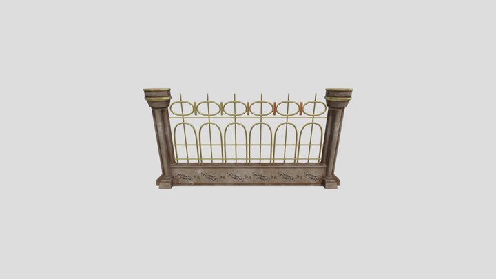Fence And Column 3D Model