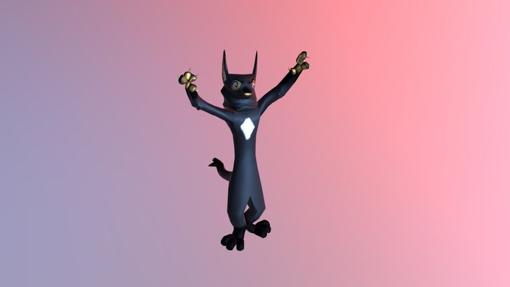 Dancing Cat 3D Model