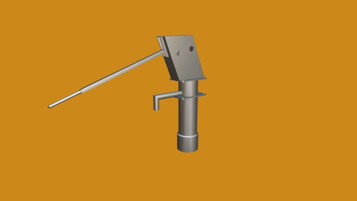 Realistic Water Hand Pump 3D Model