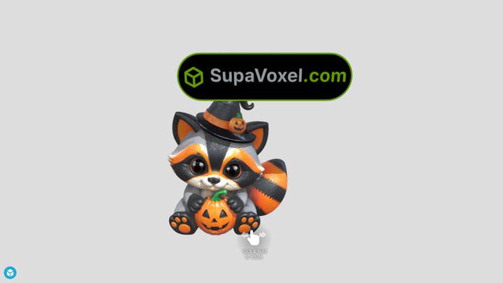 Halloween Raccoon - Hunyuan 3D vs SupaVoxel