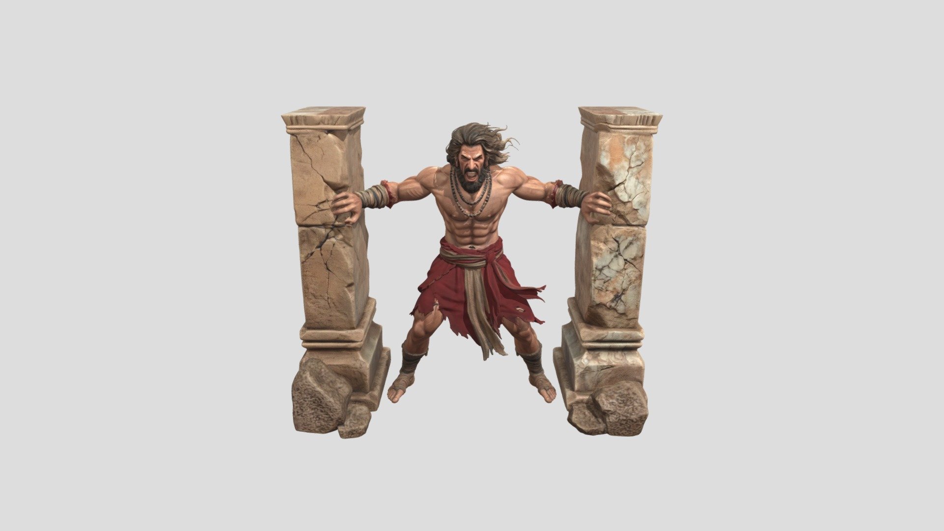 Samson delivers the Lord's judgement - Download Free 3D model by ...