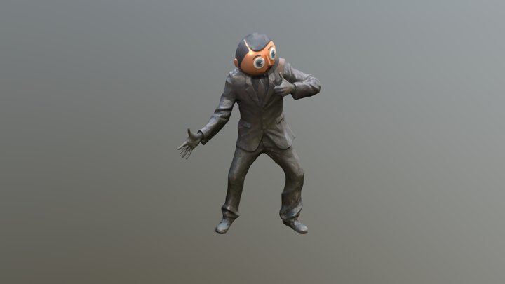Frank Sidebottom Statue 3D Model