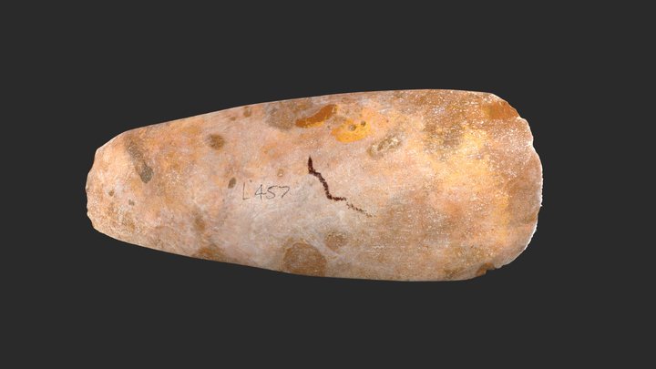 Neolitihic Brownish-Orange Polished Stone Axe 3D Model