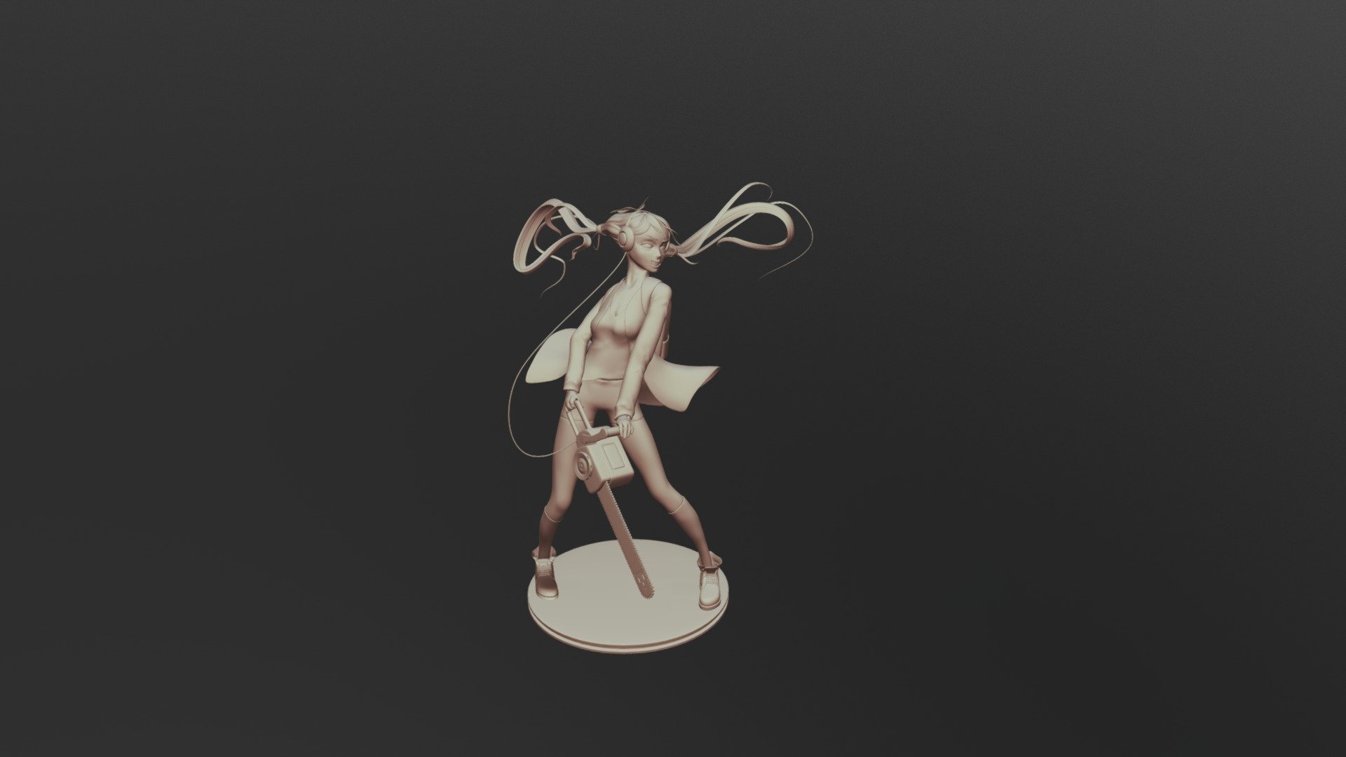 Chainsaw Chick WIP Model
