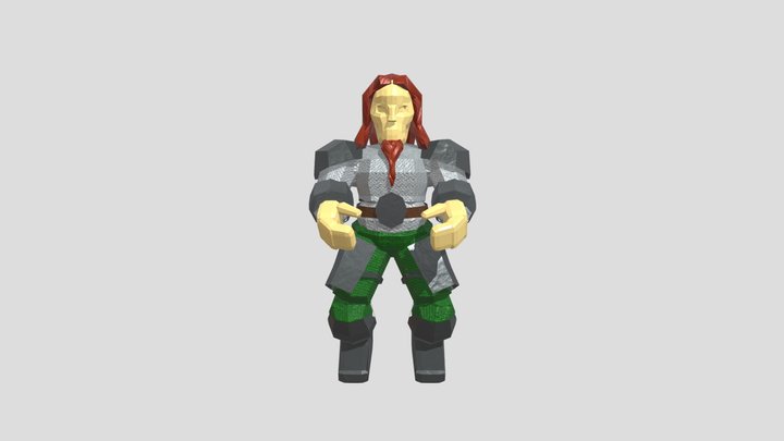 Dwarf Game Character 3D Model