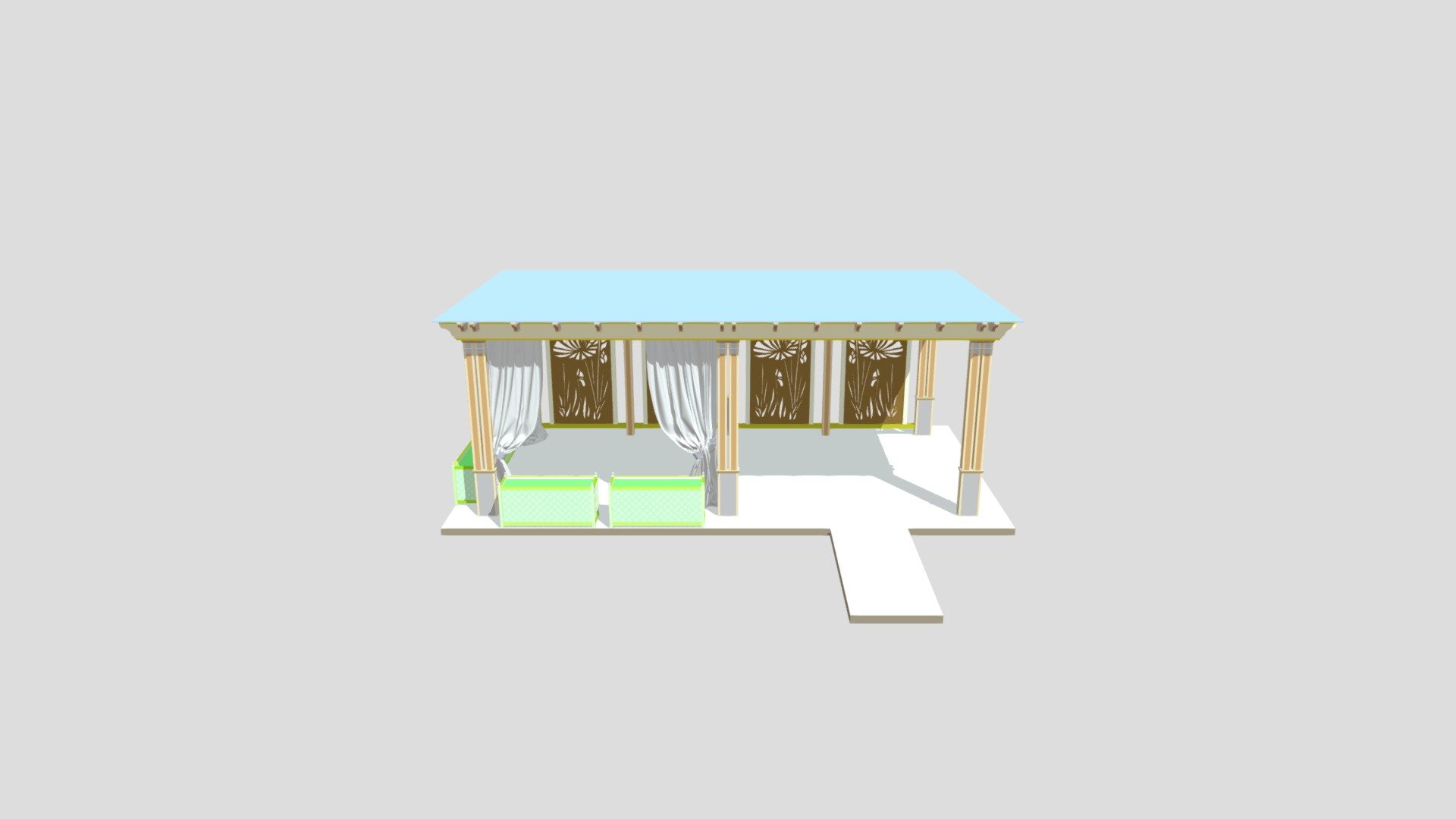 пергола 15 - 3D model by ubesedki [e0f8126] - Sketchfab