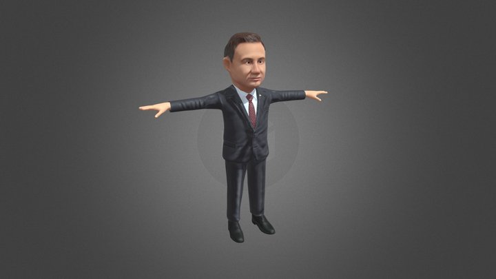 Duda Andrzej - Hypercasual 3D Caricature 3D Model