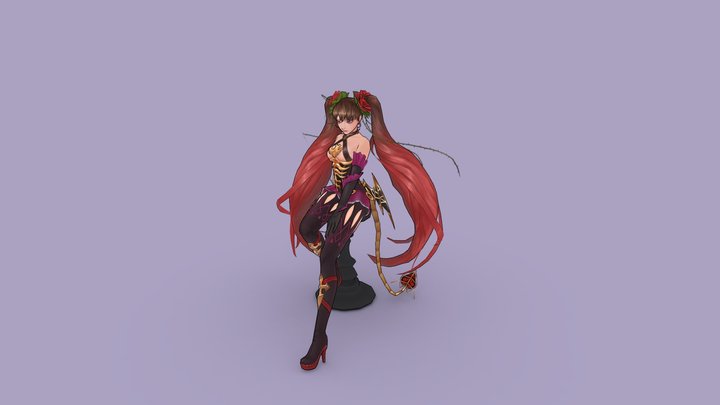 Devil Rose Girl, 3D Model