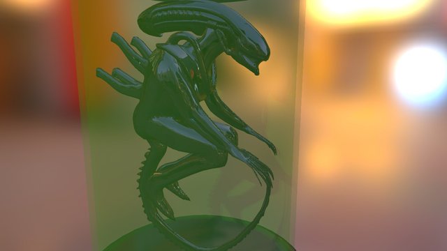 Alien Giger in Suspension 3D Model