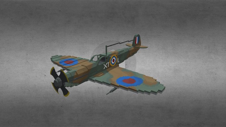Spitfire - Minecraft Model 3D Model