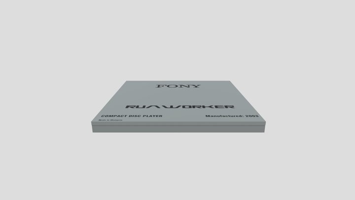 CD Player with Yeezus 3D Model