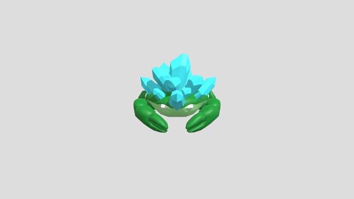 Blue Line - Crystal Crab 3D Model