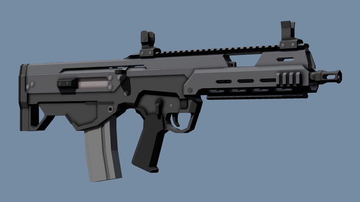 Low-Poly MSBS-5.56B – Gratis 3D-model STL