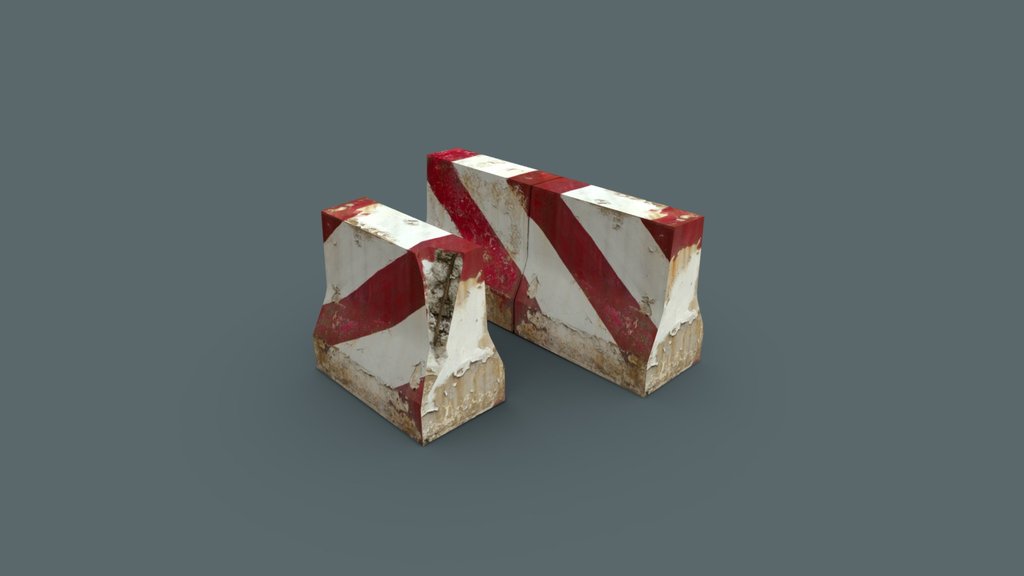 Lowpoly Concrete Barrier