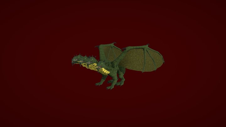 Fiveheaded Dragon 3D Model