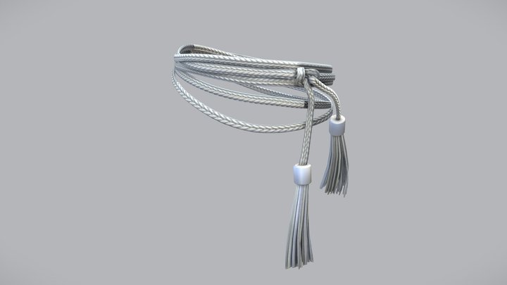 Tassells End Braided Wrapped Cord 3D Model