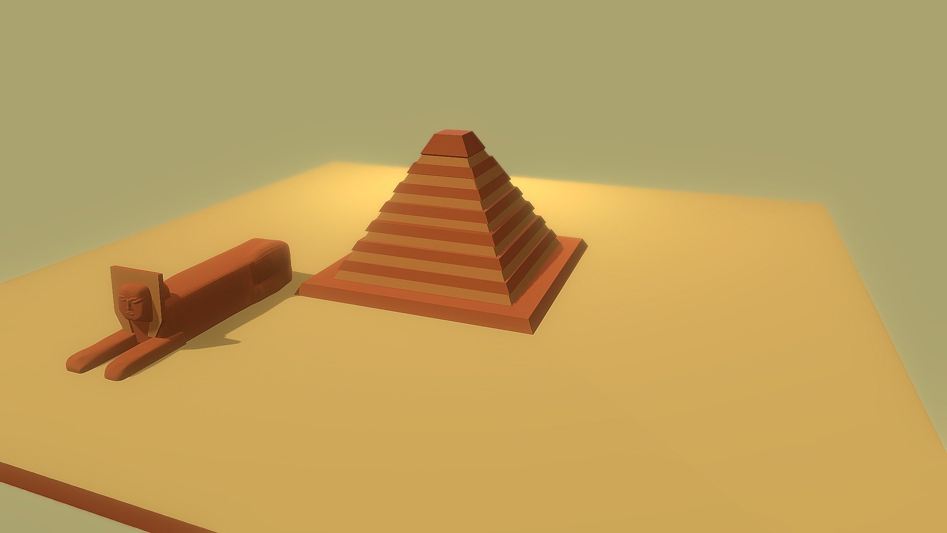 "Pyramid and the Sphinx"