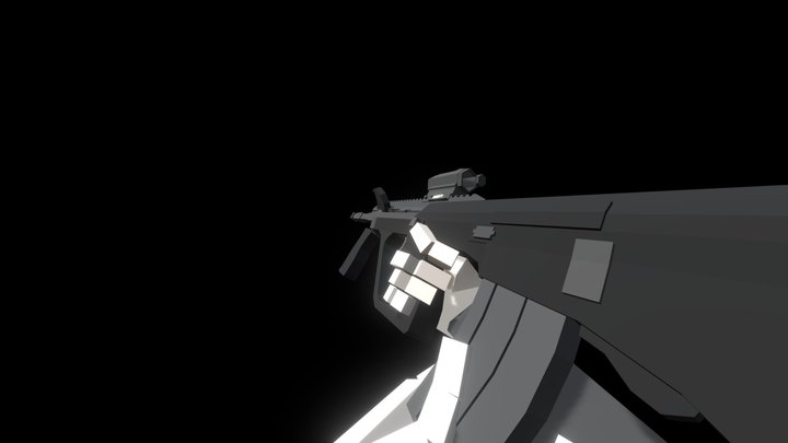 AUG Reload Animation 3D Model