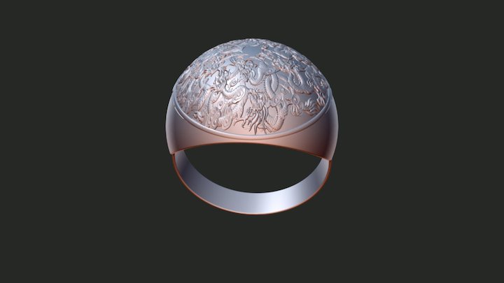 Dragon Ring 59mm Diameter 3D Model
