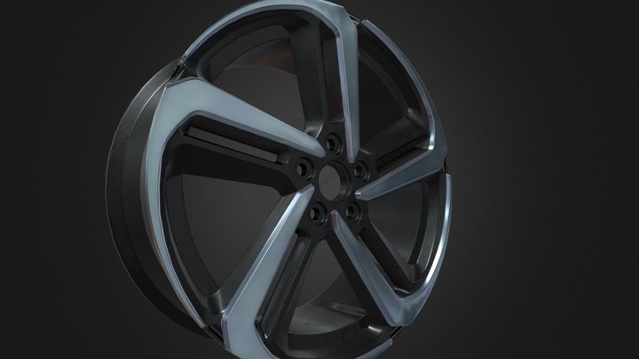 Free Car Wheel 3D Model