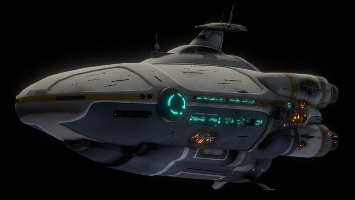starship crashed [Subnautica] 3D Model