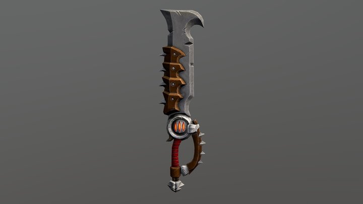 Handpained ork sword 3D Model