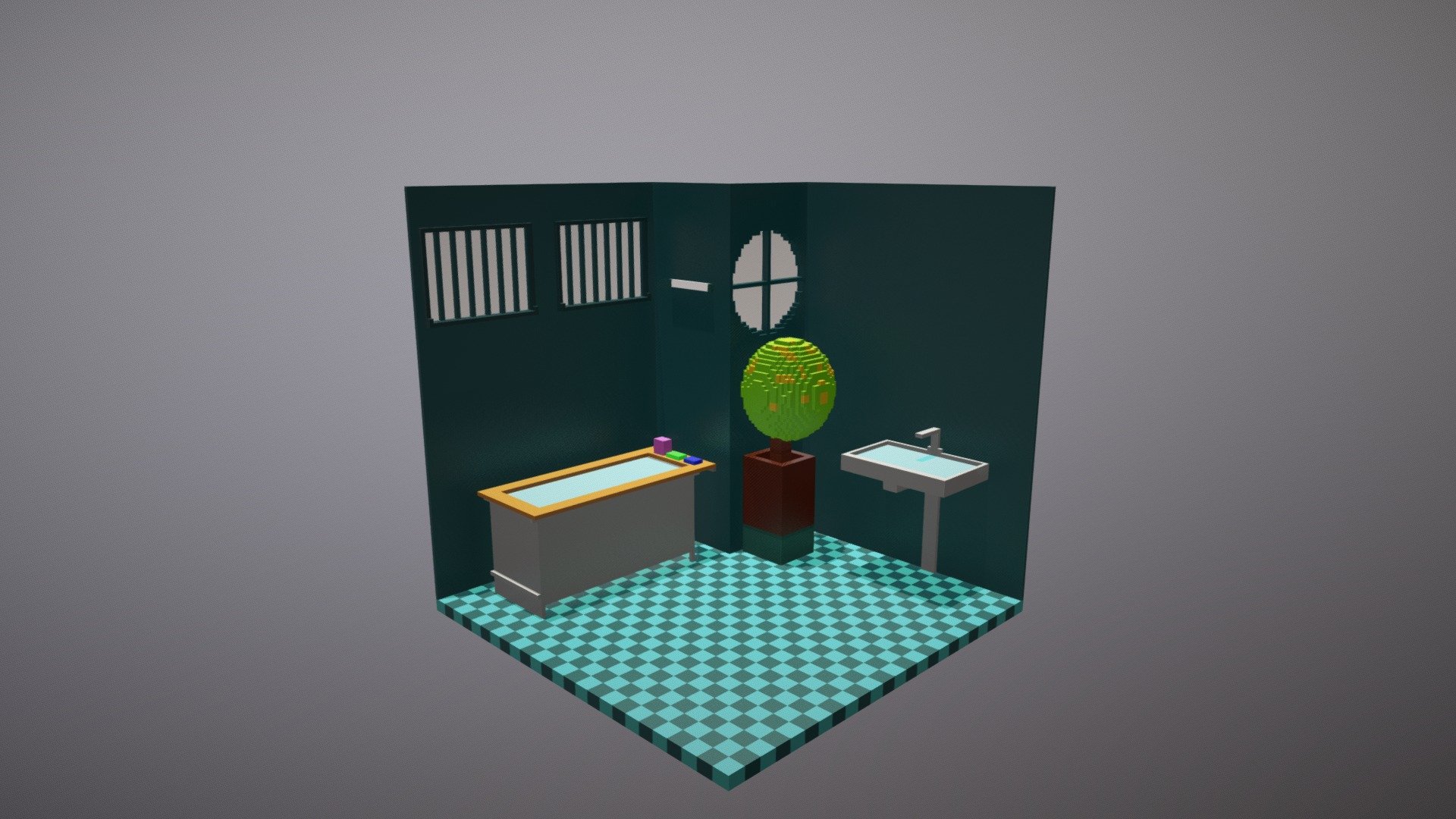 Voxel Room 3d Bathroom