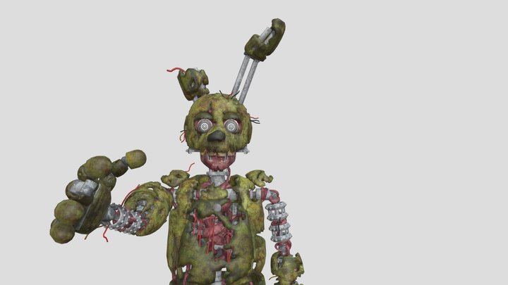 Stylized Springtrap Model 3D Model