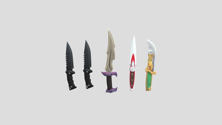 All Valorant Knifes (Bruhmom Alt) 3D Model