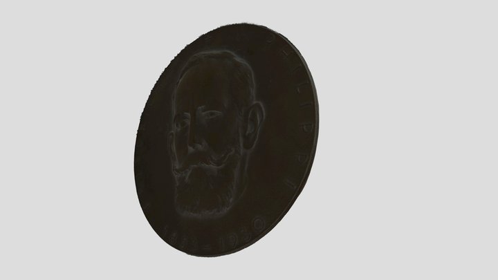 Gedenkmedaille Friedrich Philippi 1853-1930 3D Model