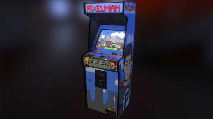 PIXELMAN Arcade Machine 3D Model