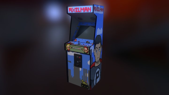 PIXELMAN Arcade Machine 3D Model