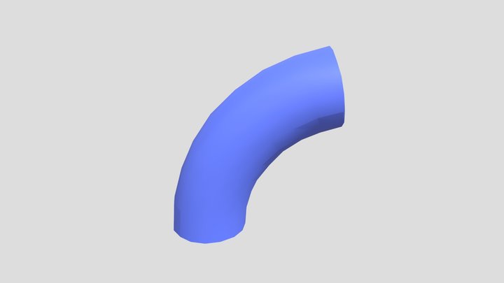 Cylinder-bend-blue 3D Model