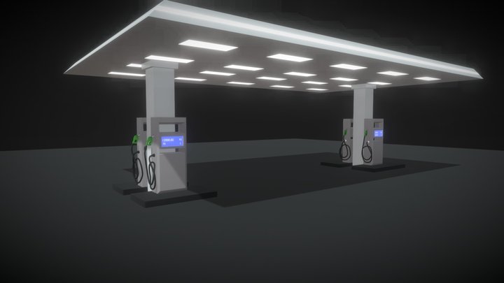 GAS STATION 3D Model