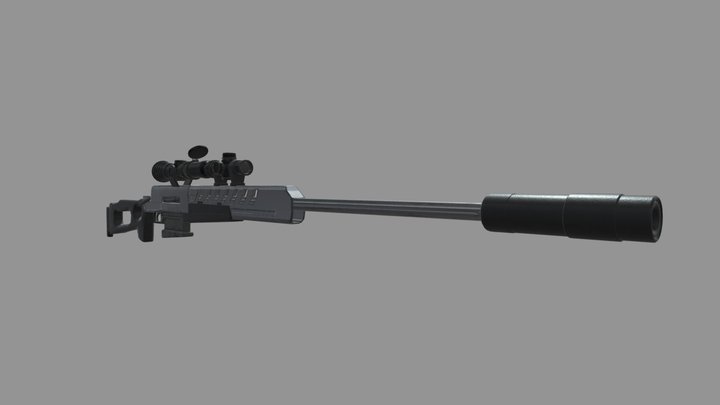 Sniper Rifle HDR (COD) 3D Model