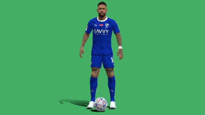 3D Rigged Neymar Animation Al-Hilal 2024 3D Model