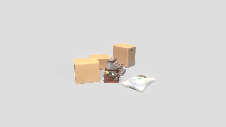 Stylized Flower Shop Assets 3D Model
