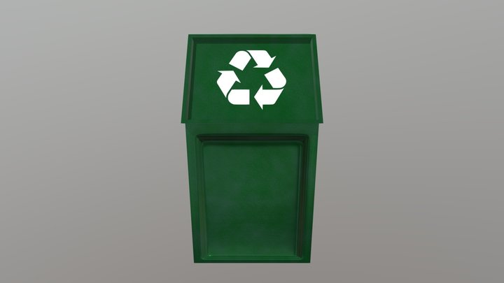 Poubelle Recyclage Park ( trash ) 3D Model