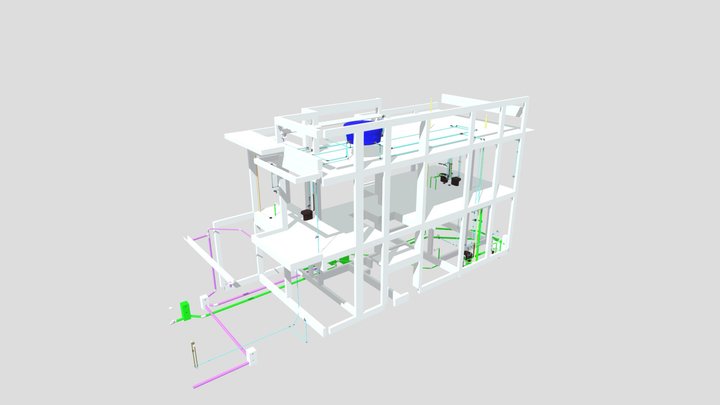 Hidro + Estrutural Sobrado Residencial Gaspar 3D Model